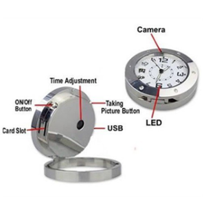 Spy Table Clock 
